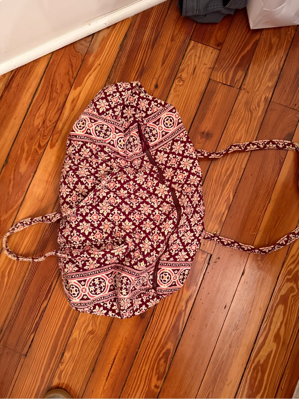 Vera Bradley Quilted Floral Maroon Tote